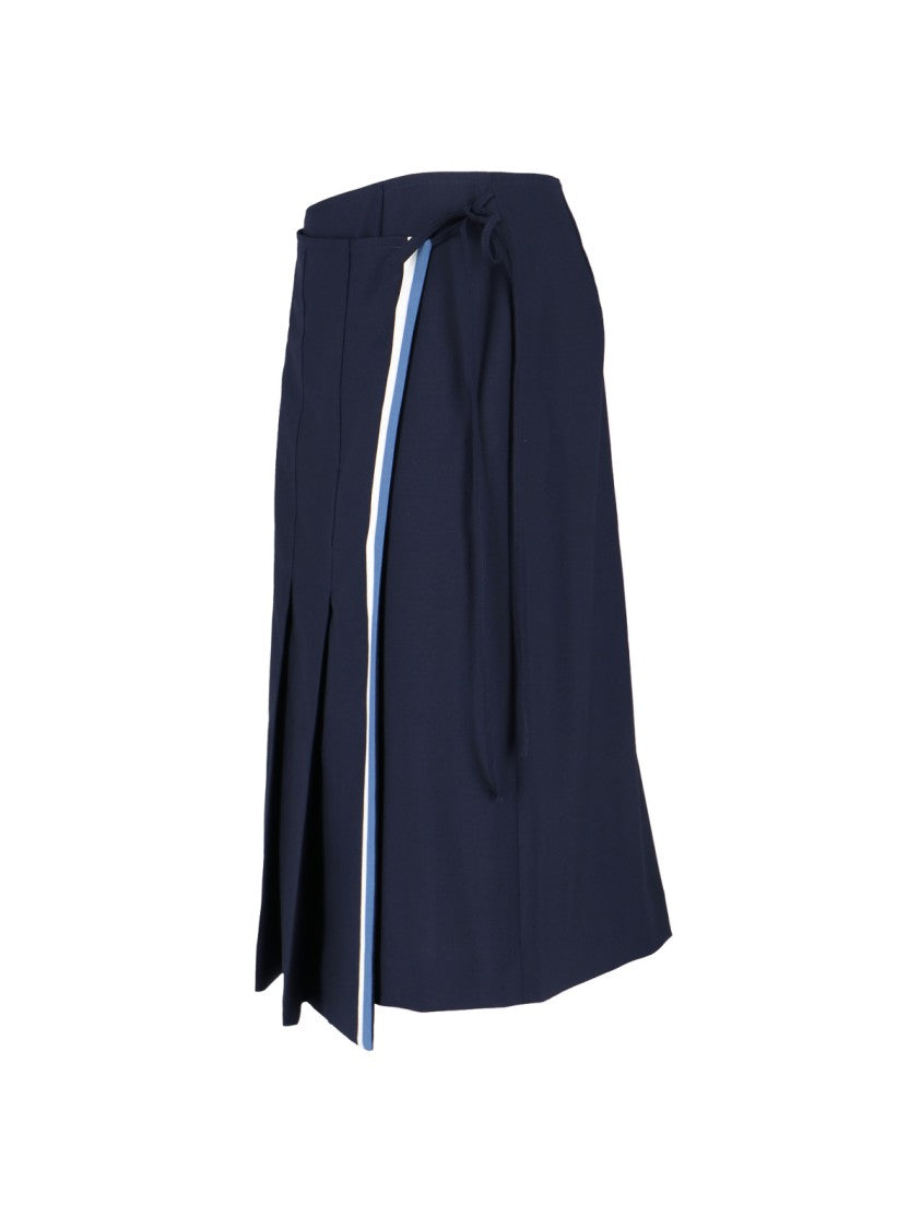 Marni Wallet Skirt Midi – Navy Blue