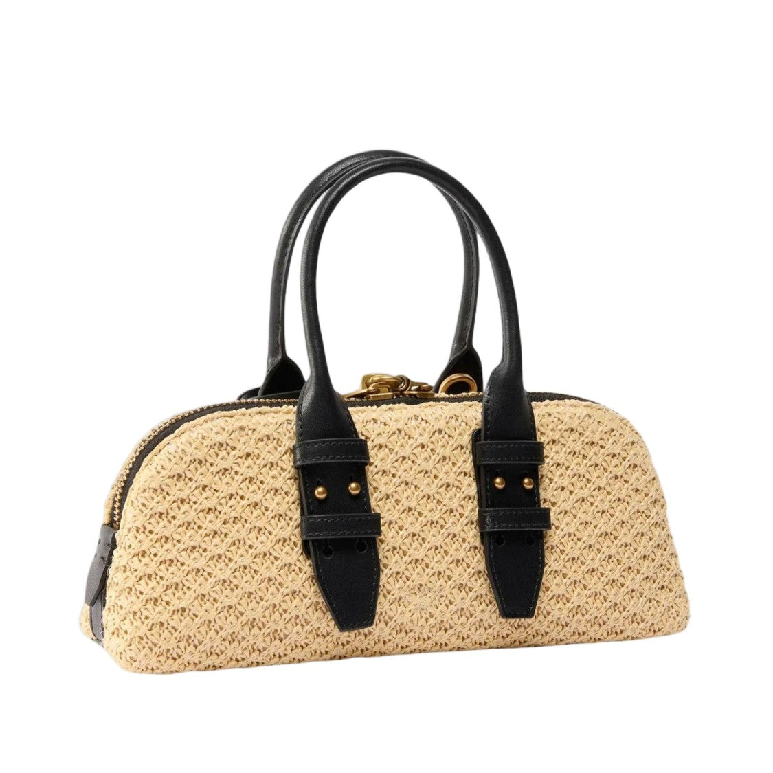Pinko Escape Horizontal Bowling Bag In Leather