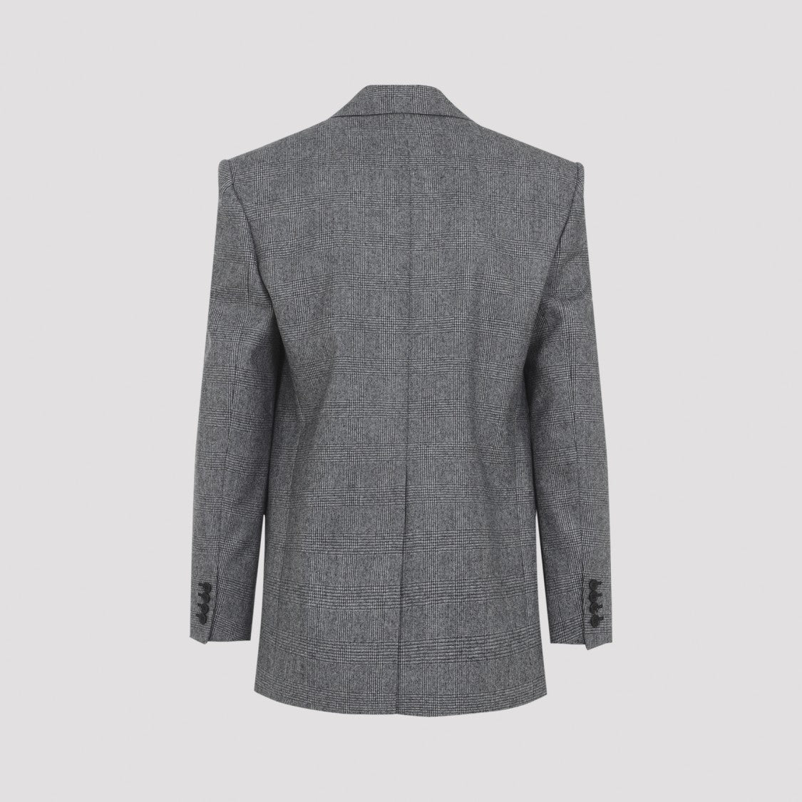 Saint Laurent Tailored Grey Blazer With Classic Single-Button Closure