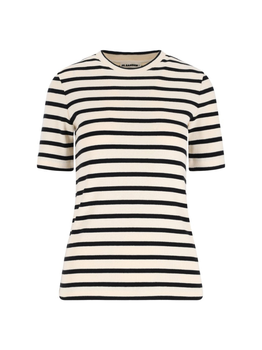 Jil Sander Striped T-Shirt – Ivory