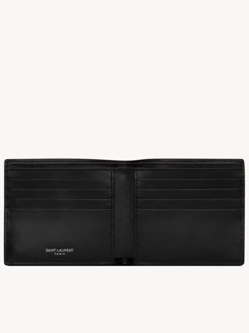 Saint Laurent Rectangular Leather Logo Wallet