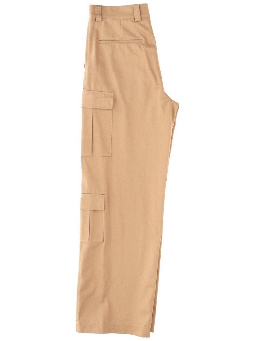Msgm Brown Wide-Leg Cargo Pants