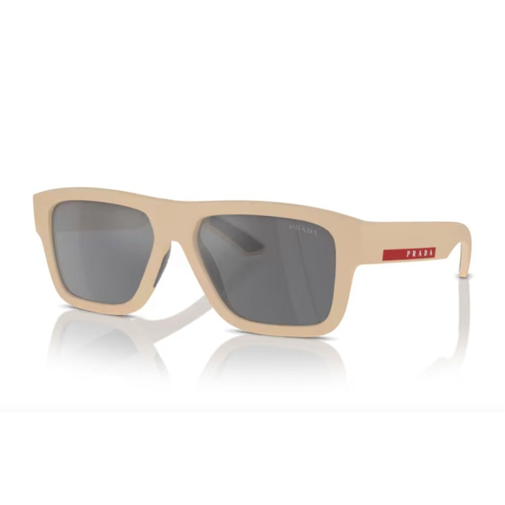 Prada Linea Rossa Ps 04Zs Rectangular Beige Nylon Fiber Sunglasses