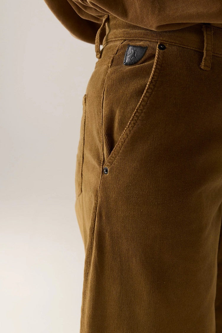Lois Brown Super-Wide Flared Cotton-Blend Jeans