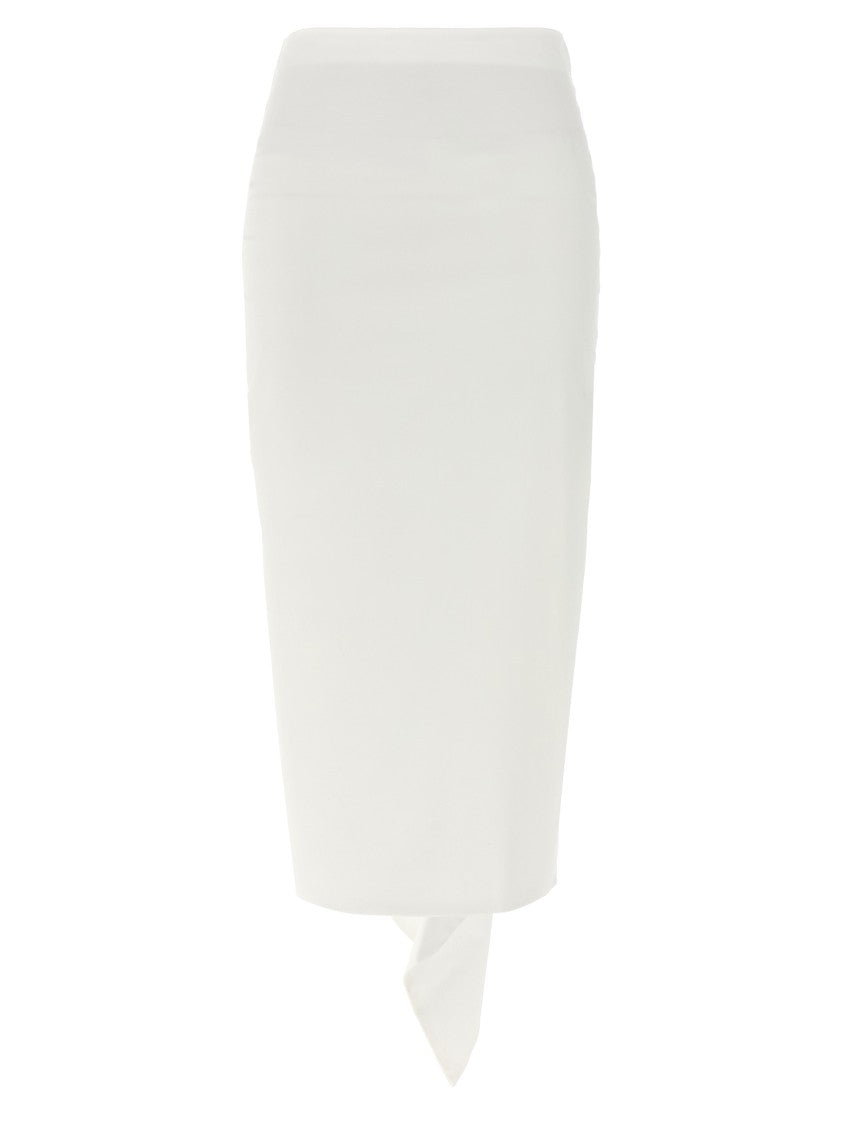The Latest Fitted Longuette Skirt With Back Flounce