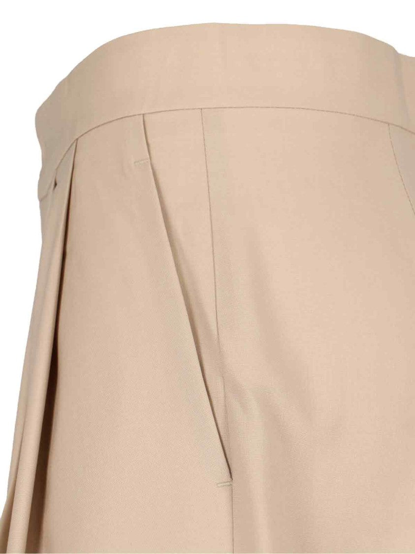 Sa Su Phi High-Waisted Wide-Leg Trousers With Front Pleats