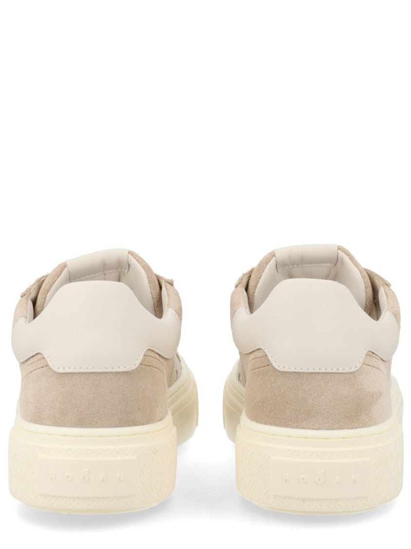 Hogan Grey Crosswind Calfskin Suede Sneakers