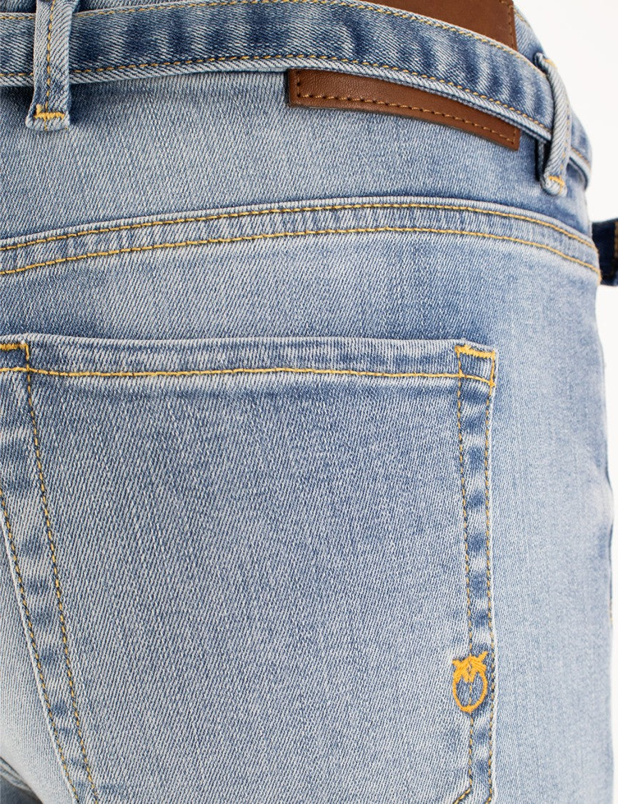 Pinko High-Waisted Flared Five Pocket Jeans