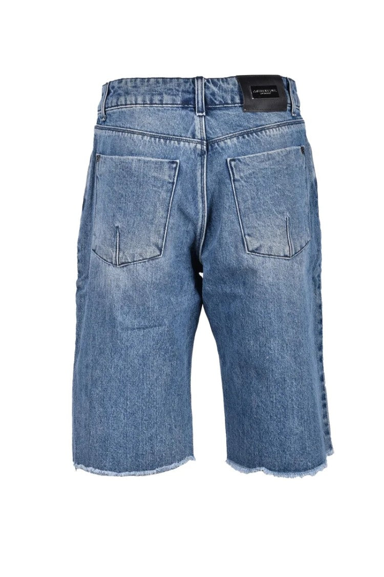 Costume National C. Blue Denim Cotton Bermuda Shorts