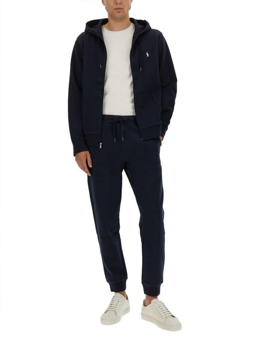 Polo Ralph Lauren Black Full-Zip Hoodie With Drawstring Hood