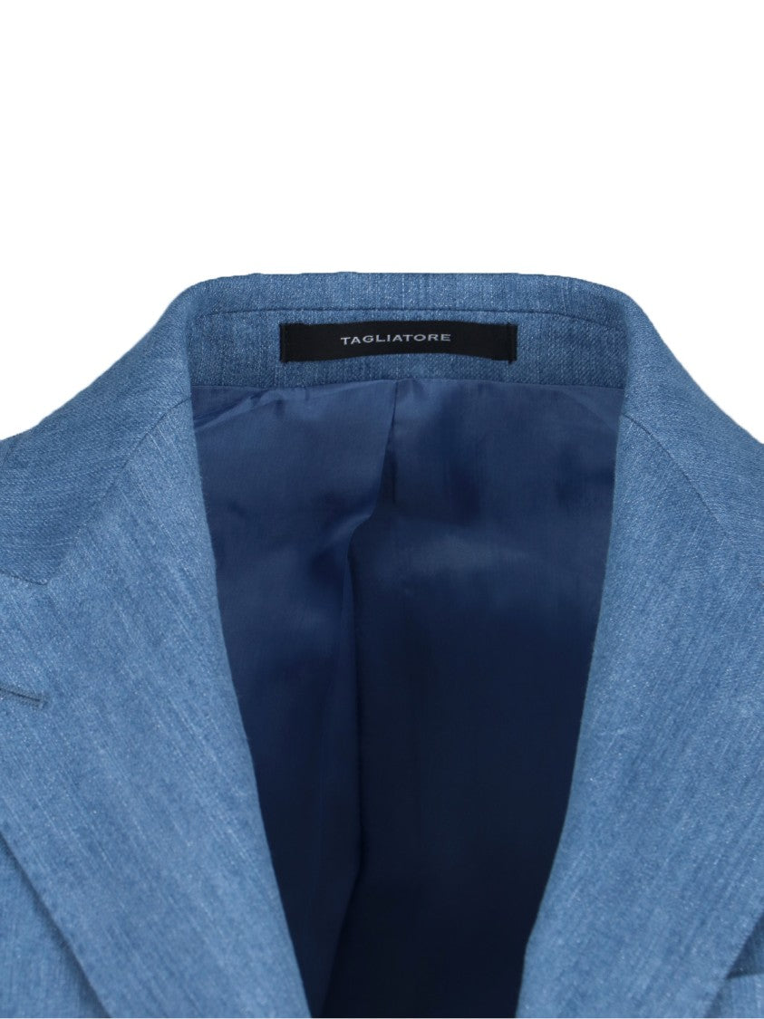 Tagliatore "Bertha" Single-Breasted Blazer – Blue