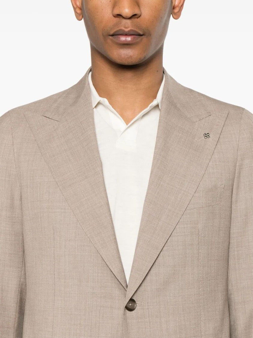 Tagliatore Tailored Wool Suit With Notch Lapel