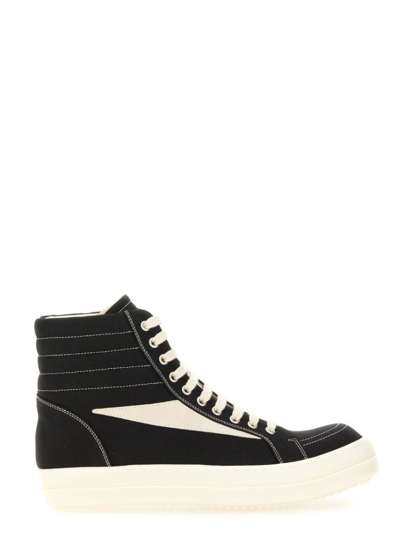 Drkshdw By Rick Owens High-Top Sneakers With Calf Leather Accents