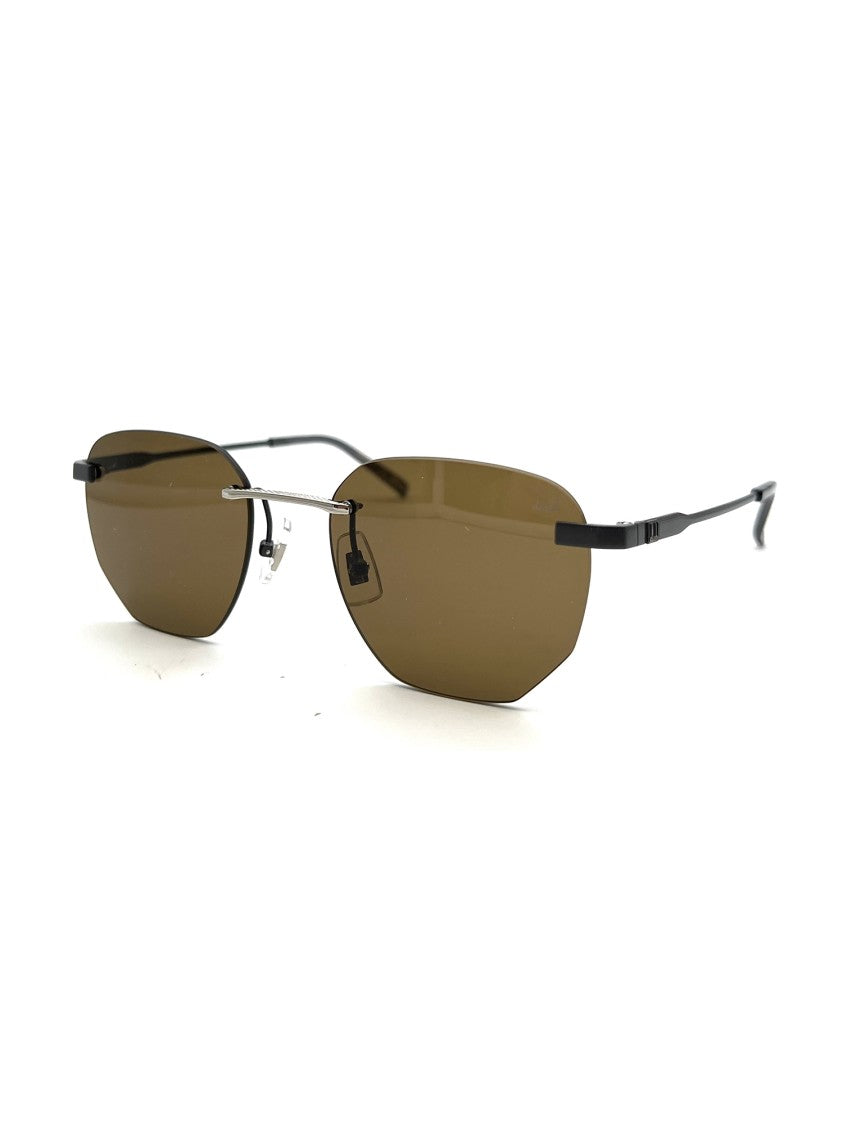 Dunhill Du0066s Angular Metal Brown Sunglasses