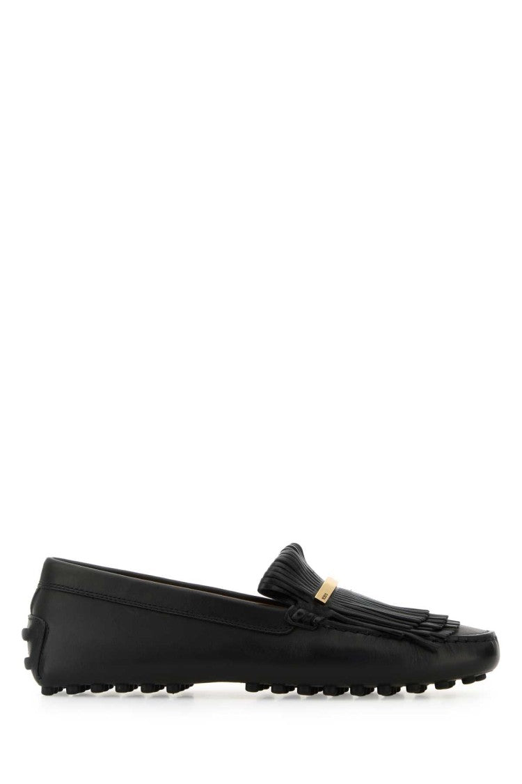 Tod's Black Leather Loafers