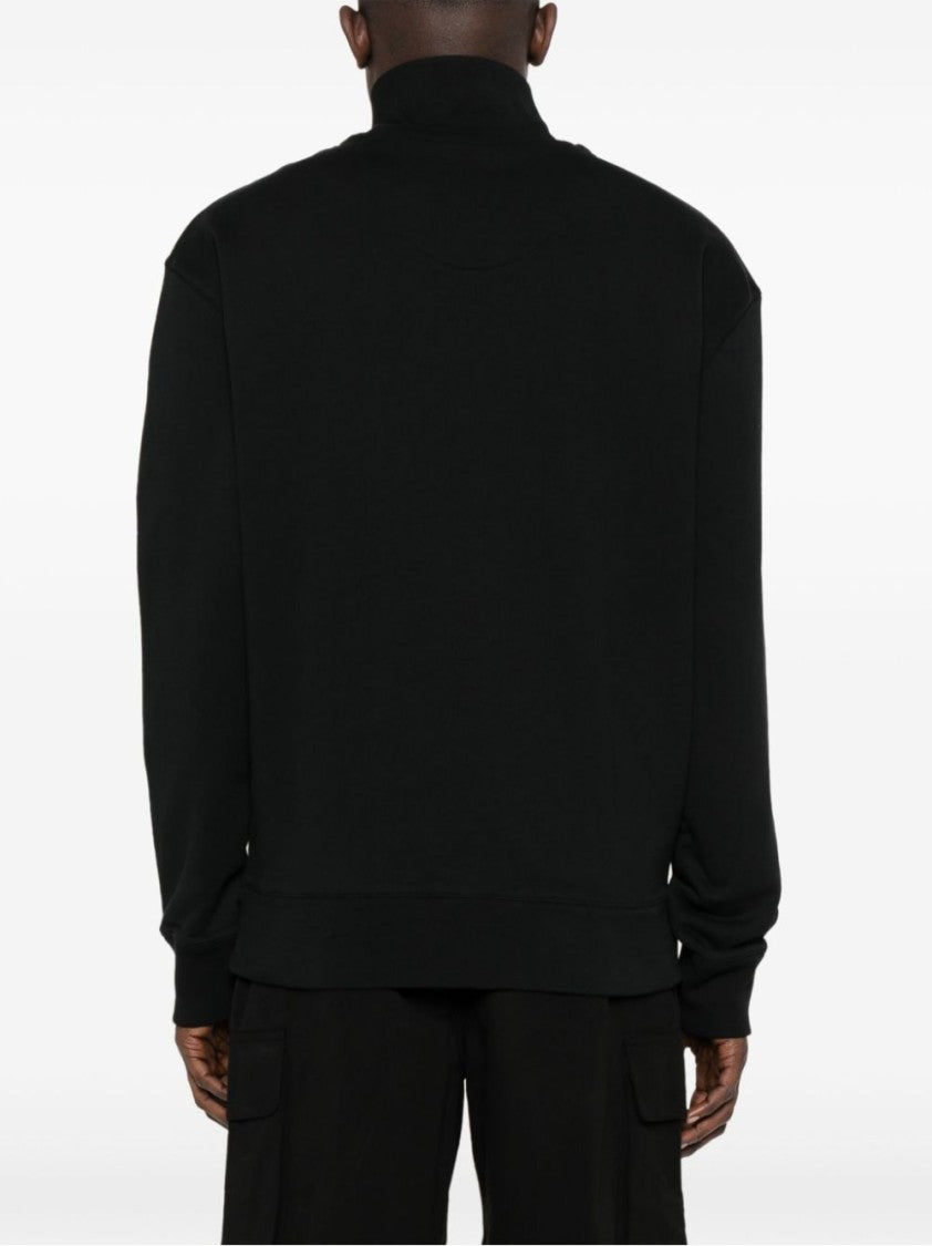Maison Kitsuné Fox Head Patch Half Zip Sweatshirt