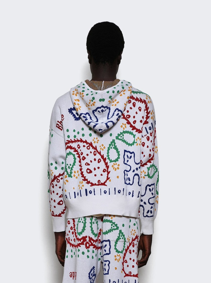 Rhude Bandana Knit Full Zip Sweater Multicolor
