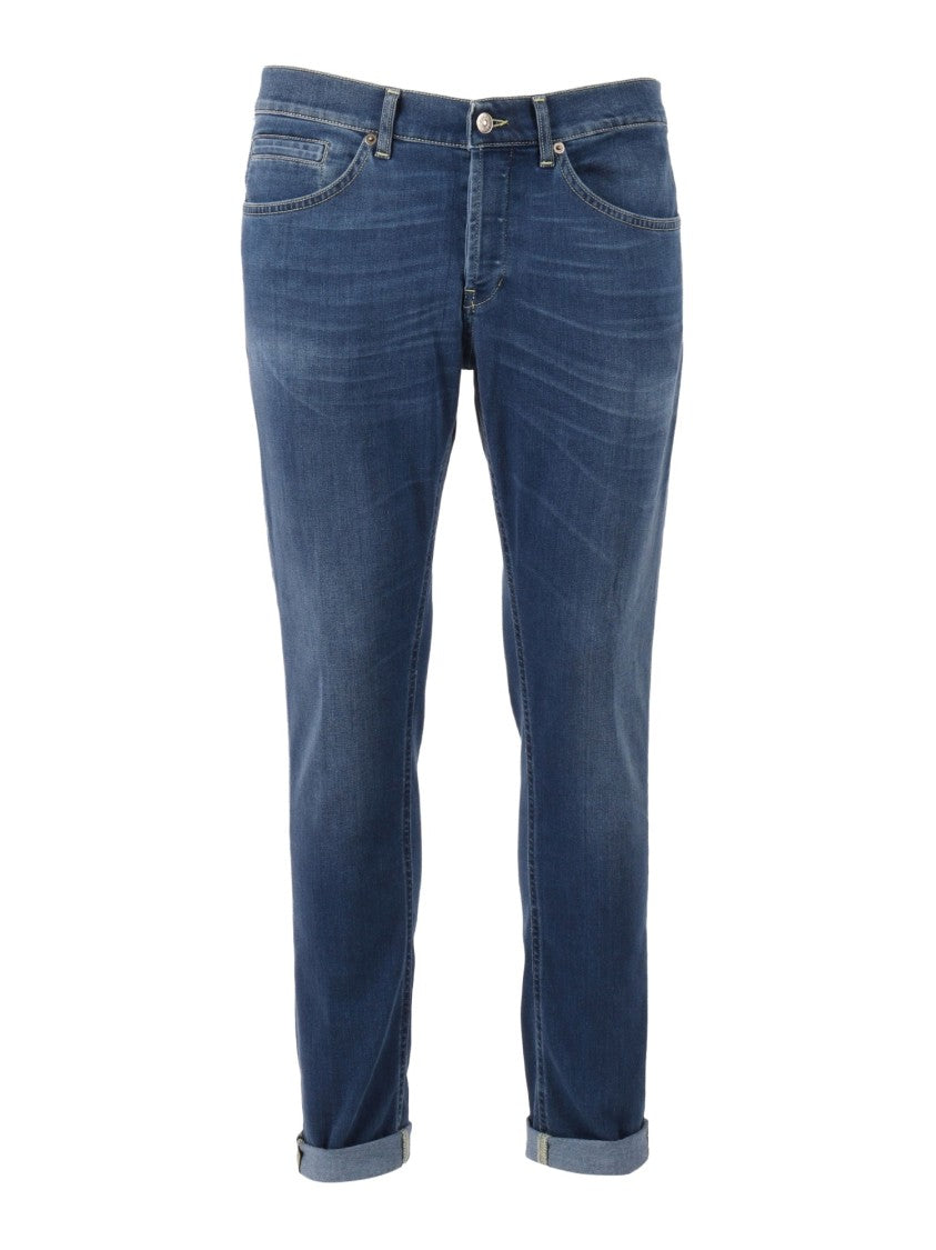 Dondup Blue George Cotton Casual Trousers