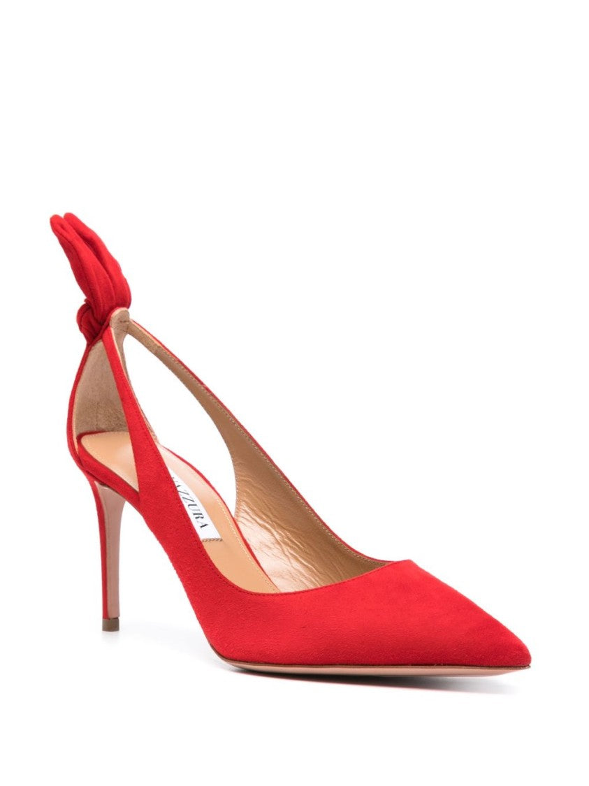 Aquazzura Bright Red Cut Out Stiletto Pumps