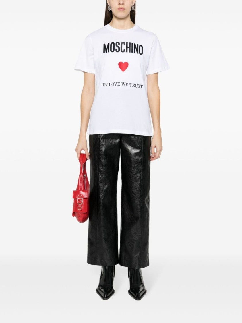 Moschino Logo Print Cotton T-Shirt