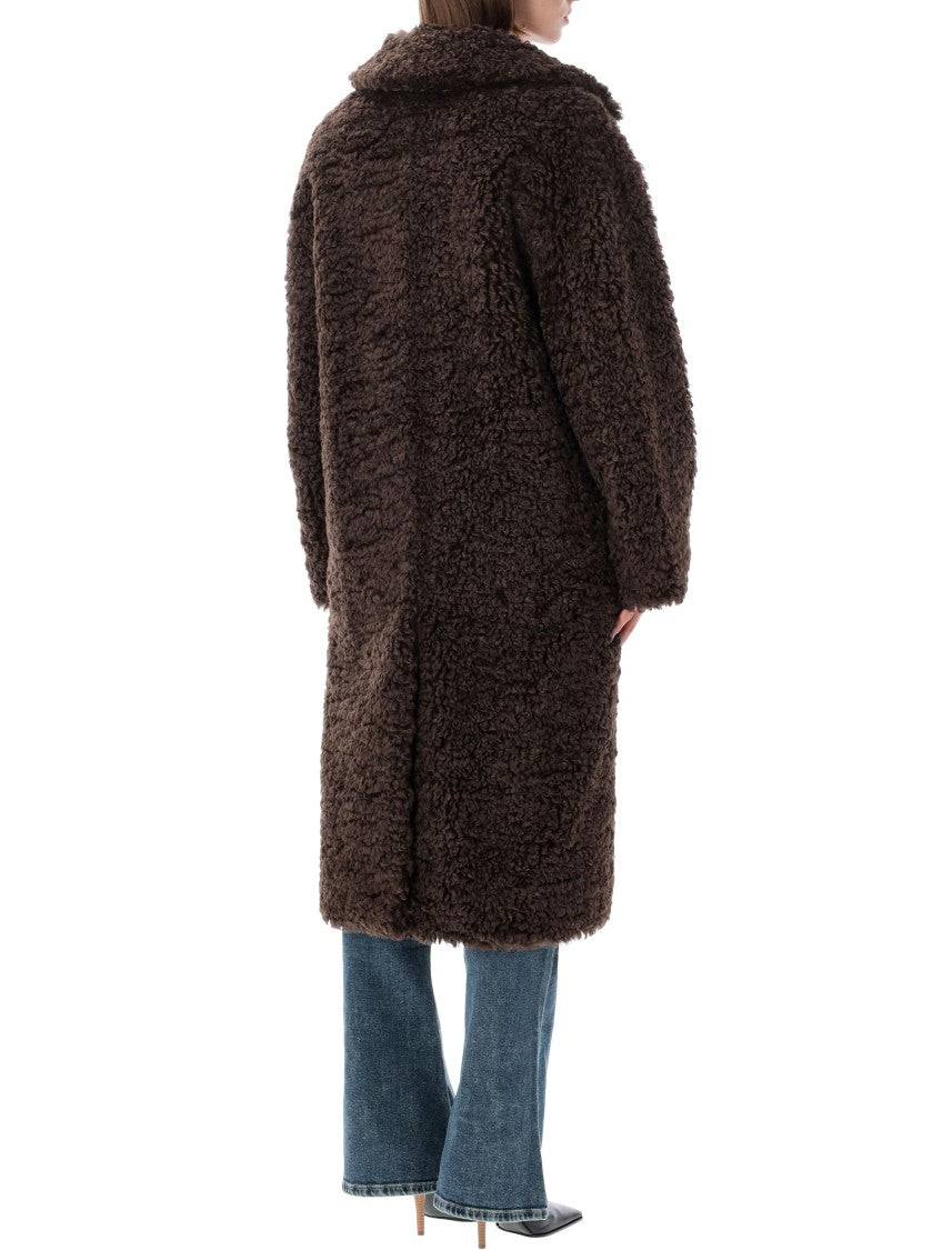 Stand Studio Brown Jazmin Plush Oversized Coat