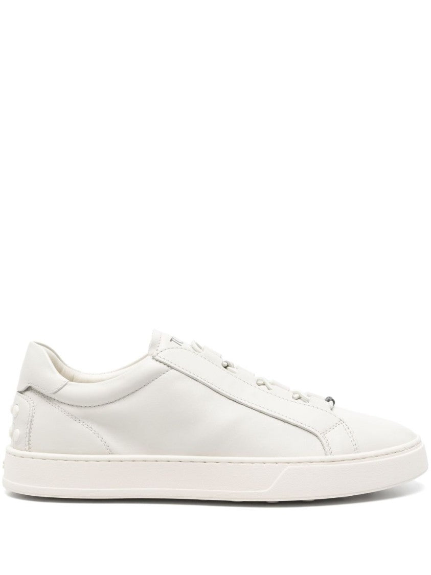 Tod's Sleek Leather Sneakers With Elasticated Strap