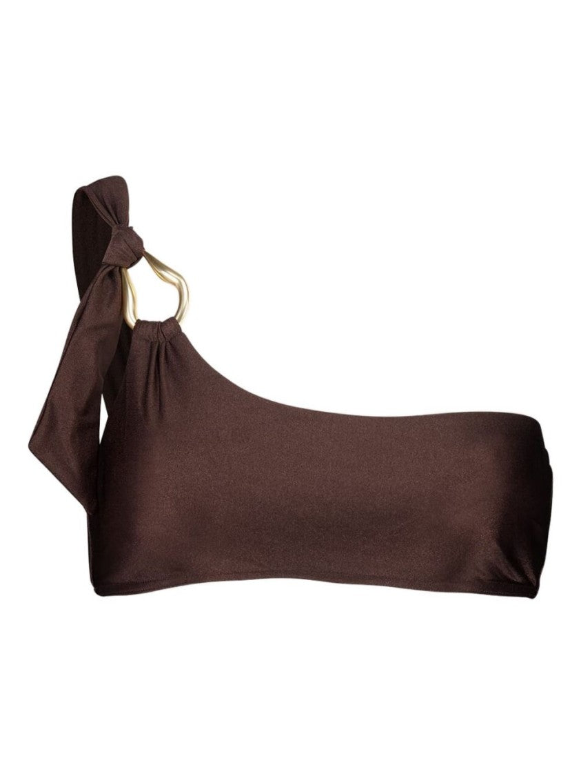 Zimmermann One-Shoulder Brown Bikini Top