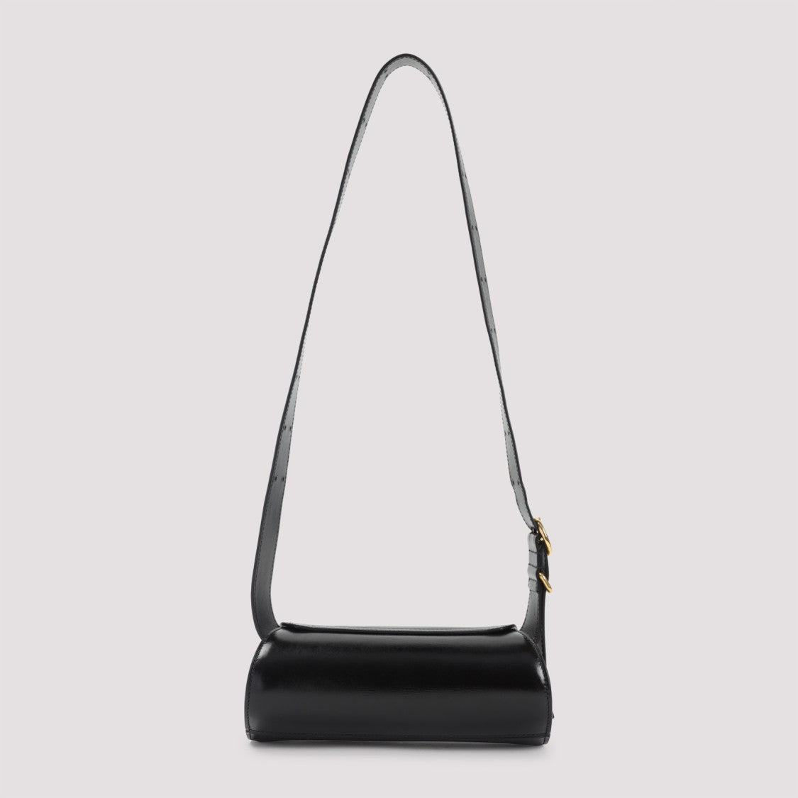 Jil Sander Black Leather Cannolo Mini Bag