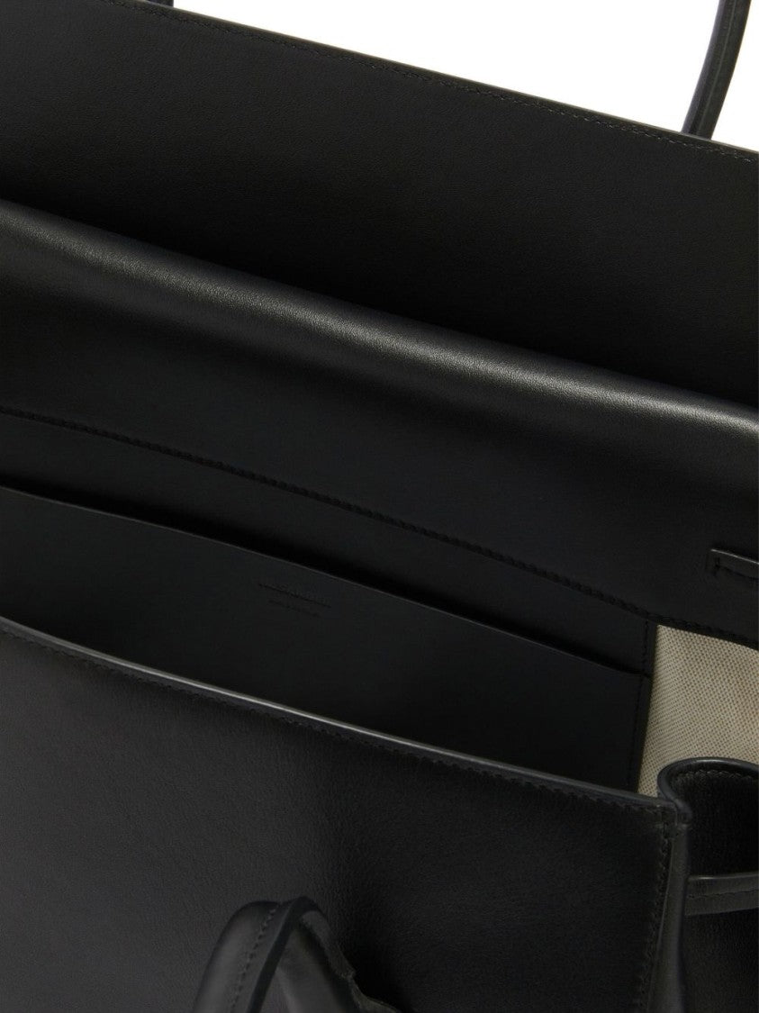 Jil Sander Structured Smooth Leather Shoulder Bag