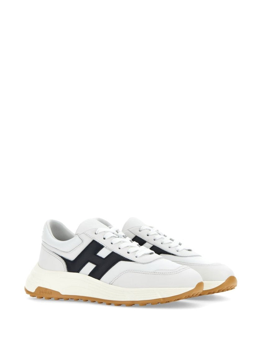 Hogan White Silk And Nylon Sneakers