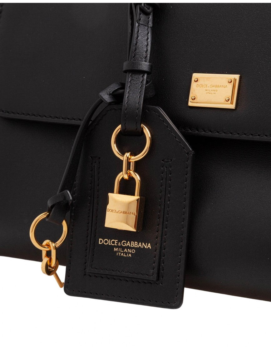 Dolce & Gabbana Vintage My Sicily Bag In Black Leather