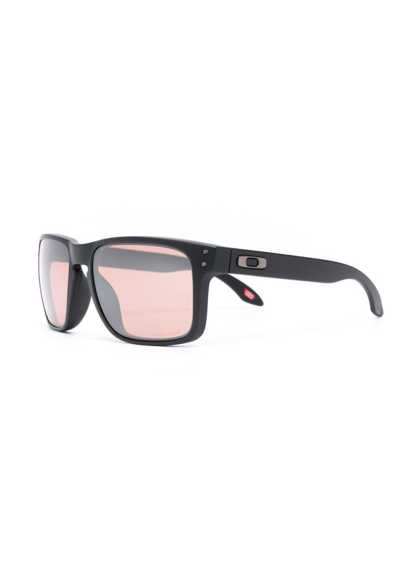 Oakley Square Frame Holbrook Sunglasses With Pink Tinted Lenses