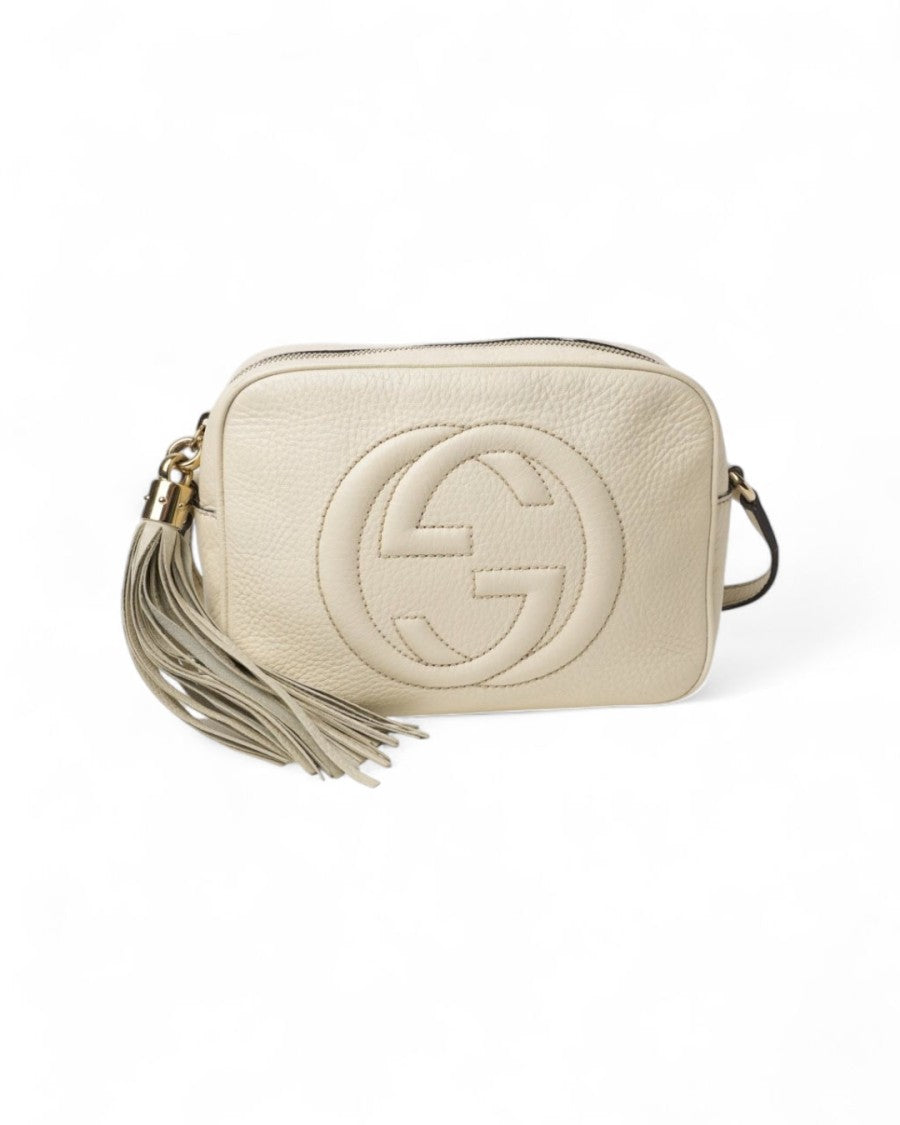 Gucci Soho Camera Bag In Small White