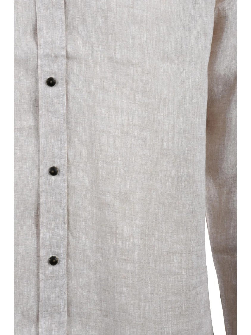 Deuxieme Beige Linen Shirt
