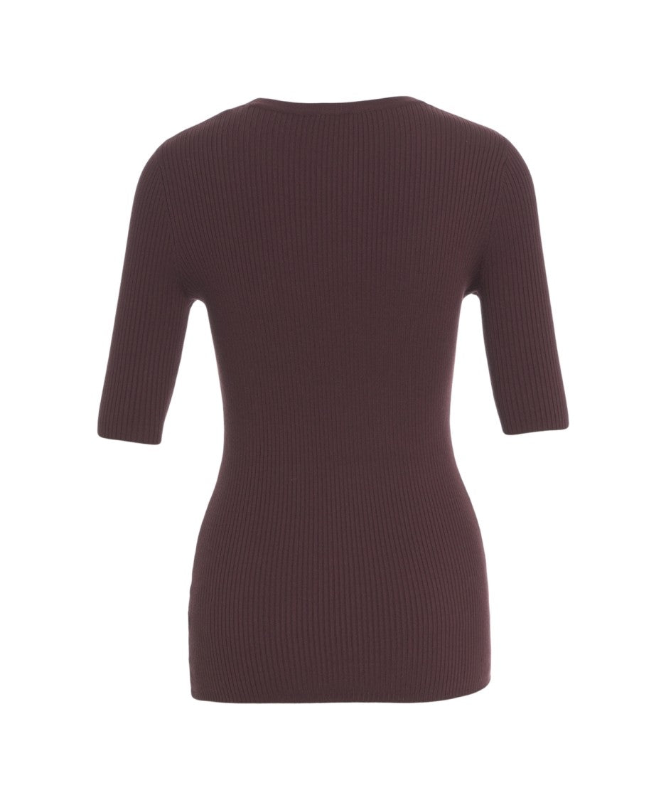 Elisabetta Franchi Ribbed Knit T-Shirt