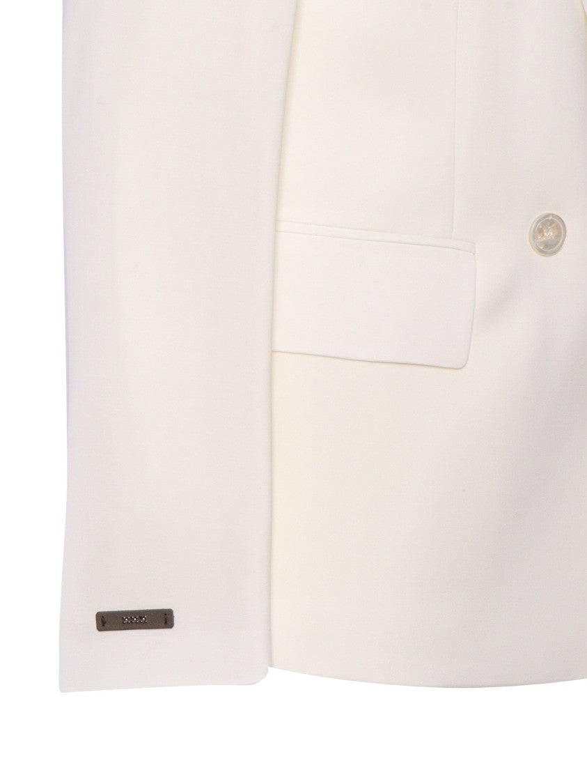 Peserico Double-Breasted Tailored Jacket With Classic Lapel