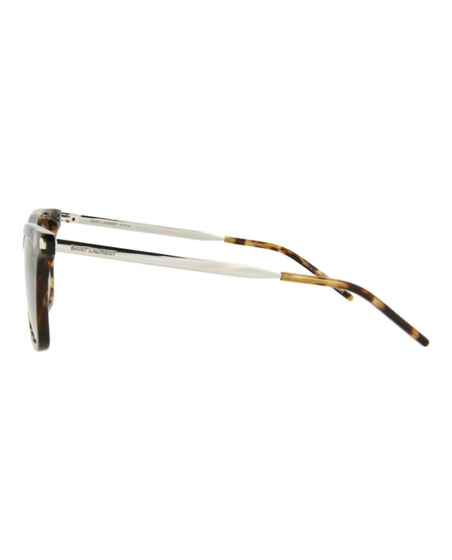 Saint Laurent Square-Frame Acetate Sunglasses With Tortoiseshell Pattern