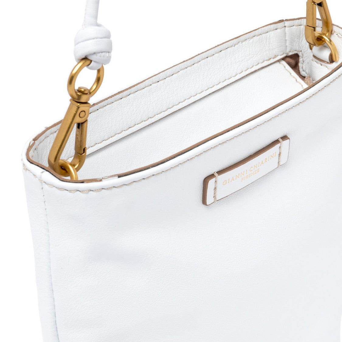 Gianni Chiarini Camilla White Leather Handbag