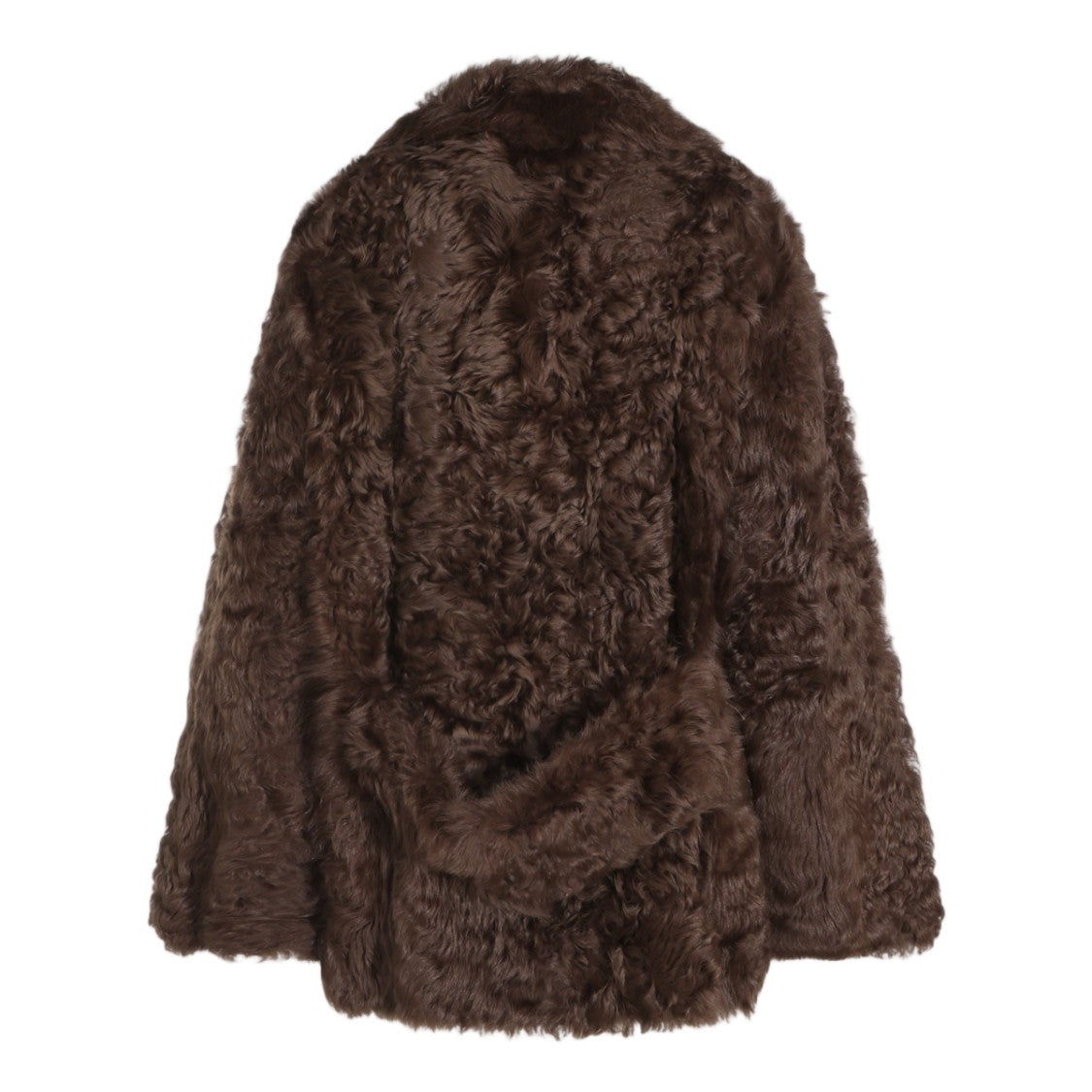 Ports 1961 Textured Faux Fur Wide-Collar Coat