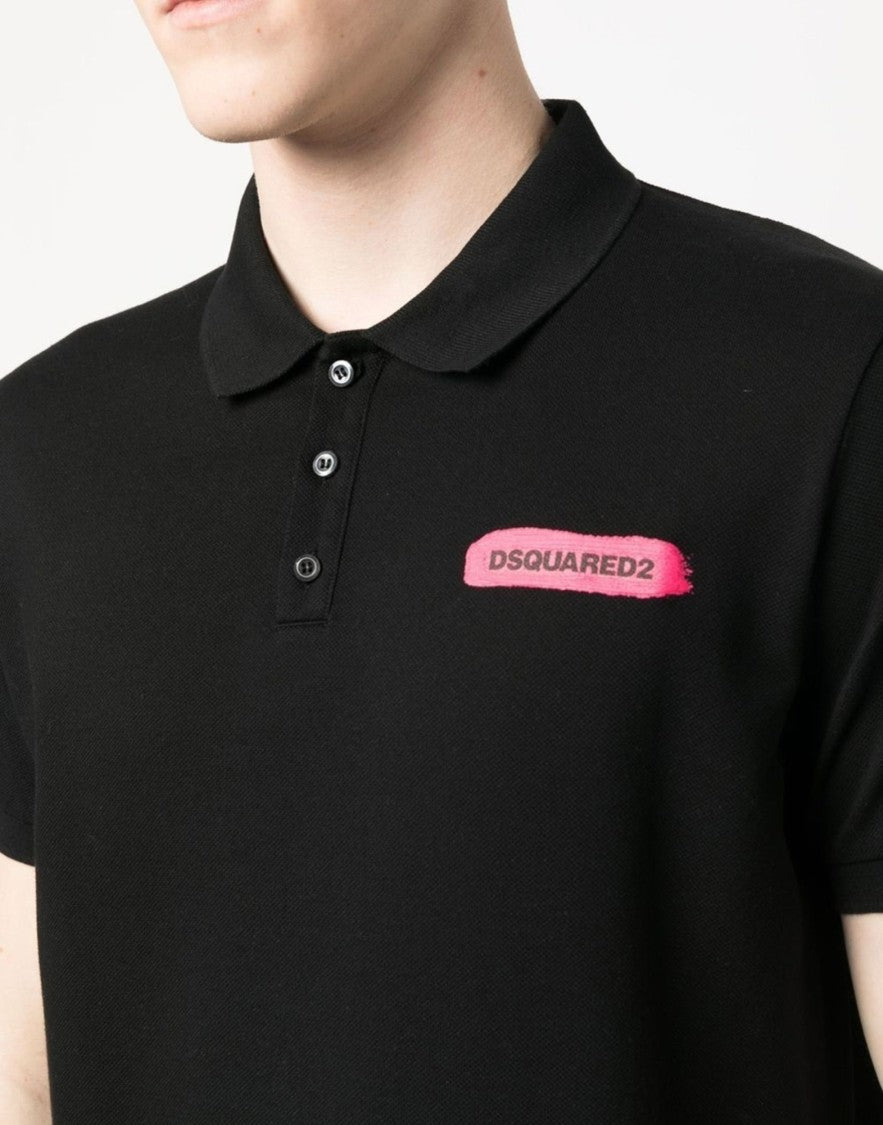 Dsquared2 D2 Tennis Logo Printed Polo Shirt