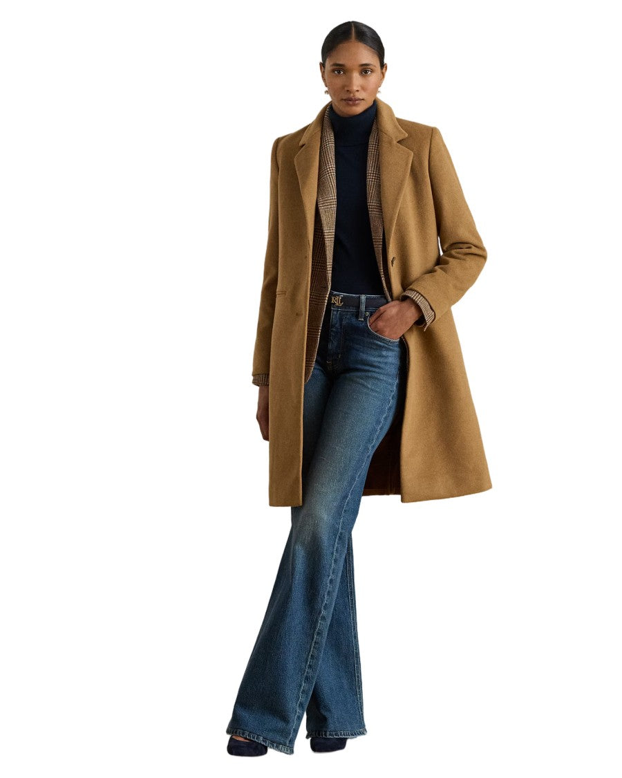 Lauren Ralph Lauren Timeless Wool-Blend Tailored Coat With Notched Lapel