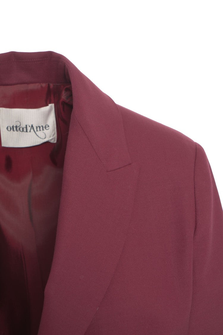 Ottod'ame Single-Breasted Blazer With Classic Notch Lapel