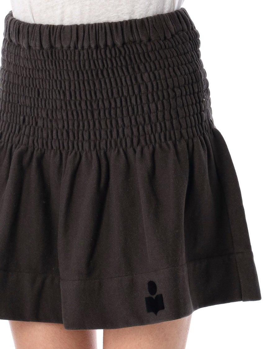 Isabel Marant Étoile Pacifica Flared Black Cotton Jersey Mini Skirt