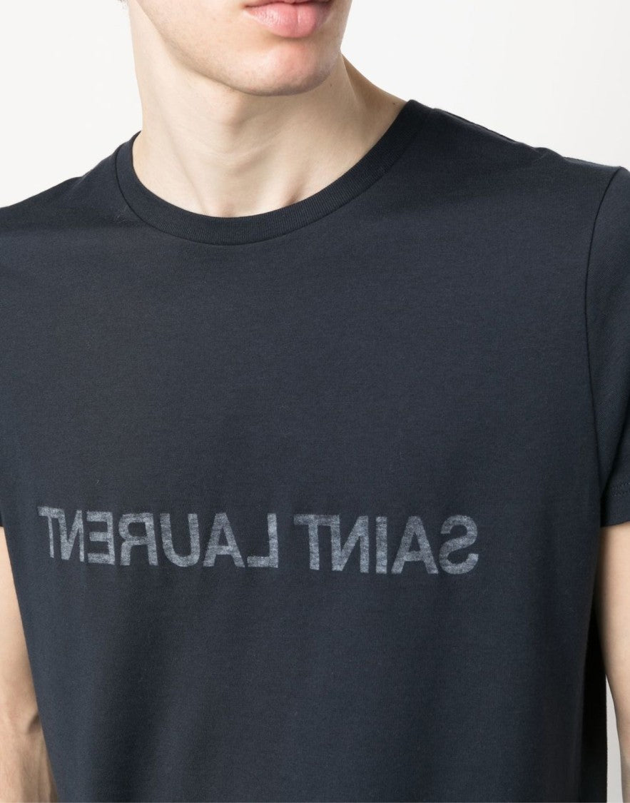 Saint Laurent Reverse Logo Print T-Shirt