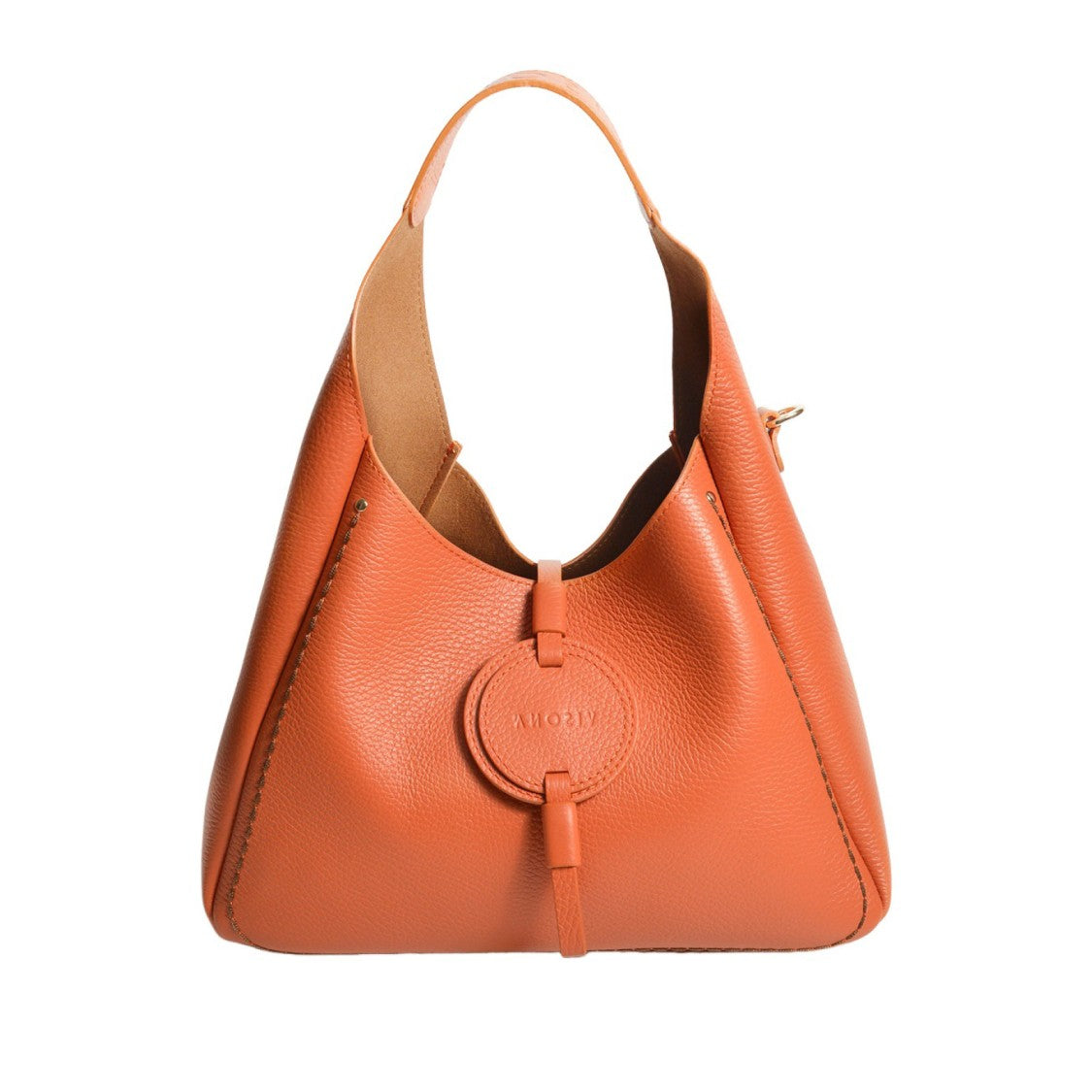 Plinio Visona' Shoulder Bag In Soft Yellow Leather