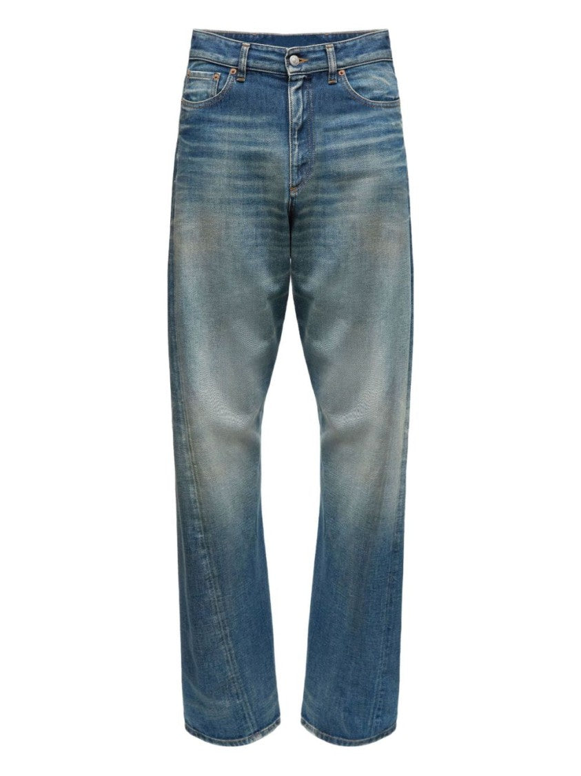 Mm6 By Maison Margiela Faded Blue Jeans With Relaxed Fit