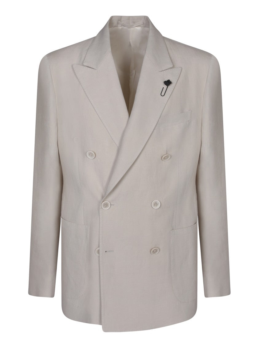 Lardini Beige Linen Suit