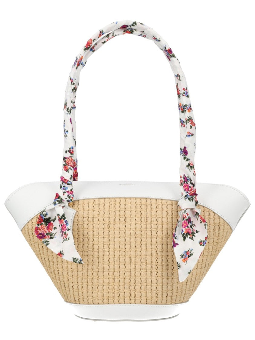 Dolce & Gabbana Capri Viscose-Blend Floral Woven Handbag