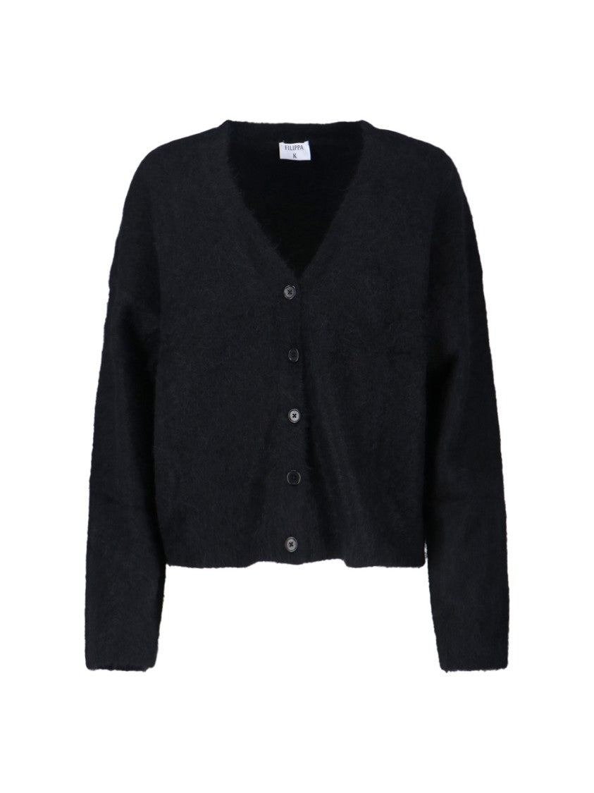Filippa K "Fluffy" Alpaca-Blend Cardigan – Black