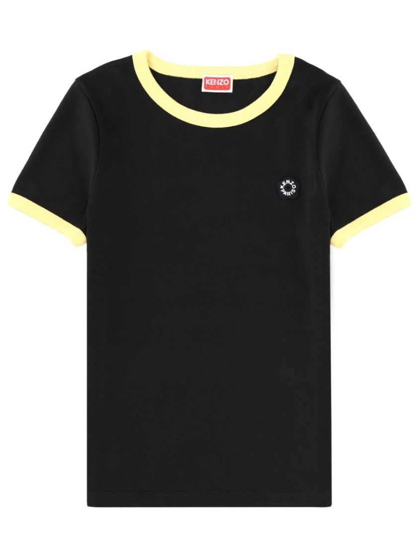 Kenzo Boke Flower 2.0 Yellow Trim Cotton T-Shirt